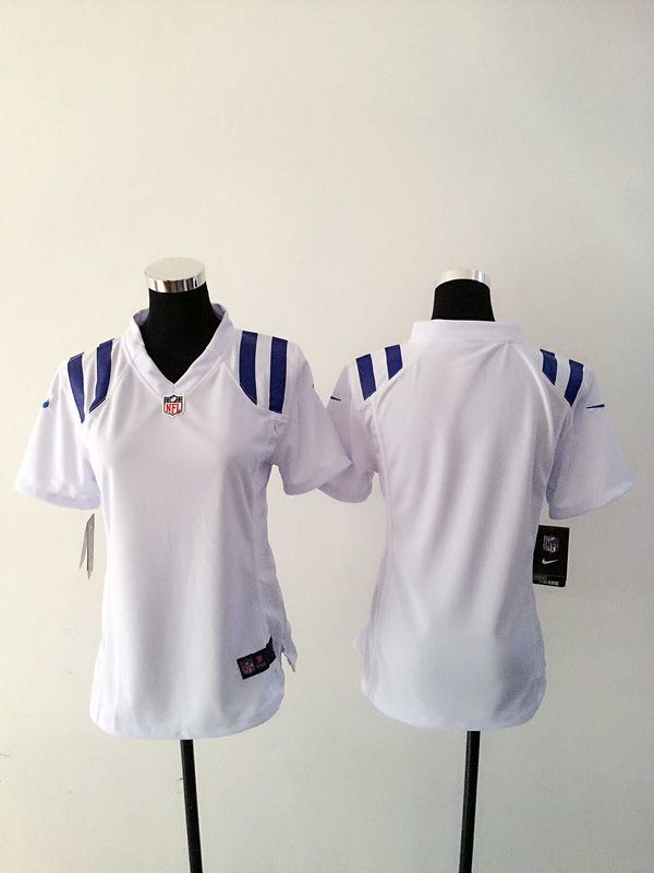 Women Indianapolis Colts Blank White Nike NFL Jerseys->customized soccer jersey->Custom Jersey